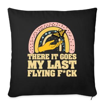 There It Goes My Last Flying F - Sofa pillowcase 17,3'' x 17,3'' (45 x 45 cm) - black - Front