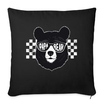 Bears Father Funny Father Perfect Style - Sofa pillowcase 17,3'' x 17,3'' (45 x 45 cm) - black - Front