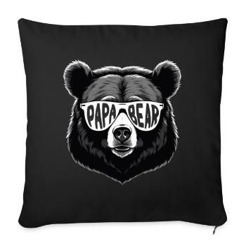 Ours Père Drôle Père Style Parfait - Housse de coussin décorative 45 x 45 cm - noir - Devant