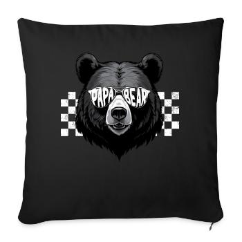 Bears Father Funny Father Perfect Style - Sofa pillowcase 17,3'' x 17,3'' (45 x 45 cm) - black - Front