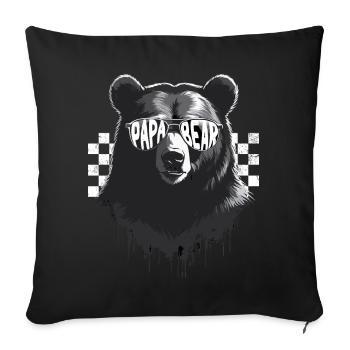 Funny Father Bear Dad Perfect Style - Sofa pillowcase 17,3'' x 17,3'' (45 x 45 cm) - black - Front