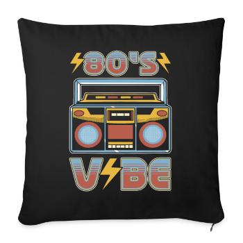 80s Vibe Antiquitätensammler - Sofakissenbezug 45 x 45 cm - Schwarz - Vorne