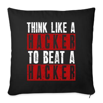 Expertise en cybersécurité des hackers éthiques - Housse de coussin décorative 45 x 45 cm - noir - Devant