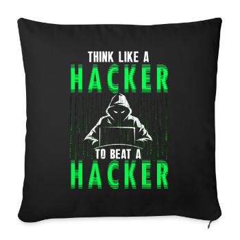Expertise en cybersécurité des hackers éthiques - Housse de coussin décorative 45 x 45 cm - noir - Devant