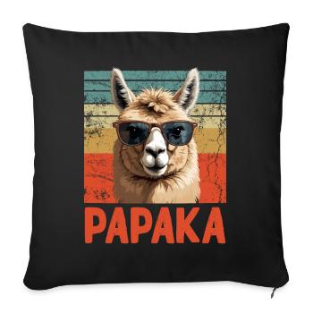 Funny Father Papaka Perfect Style - Sofa pillowcase 17,3'' x 17,3'' (45 x 45 cm) - black - Front