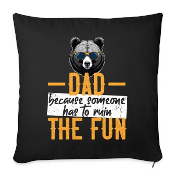 Funny Father Saying Perfect Dad Style - Sofa pillowcase 17,3'' x 17,3'' (45 x 45 cm) - black - Front