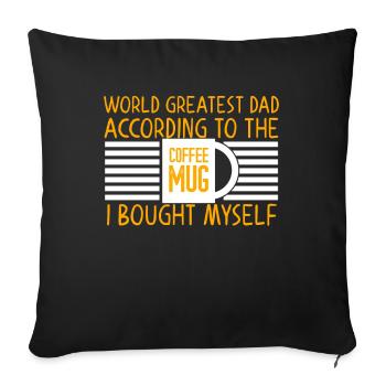 Humorous Father's Day Saying Funny Father - Sofa pillowcase 17,3'' x 17,3'' (45 x 45 cm) - black - Front