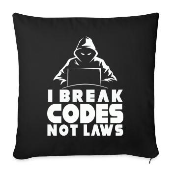 Expertise en cybersécurité des hackers éthiques - Housse de coussin décorative 45 x 45 cm - noir - Devant