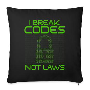 Expertise en cybersécurité des hackers éthiques - Housse de coussin décorative 45 x 45 cm - noir - Devant