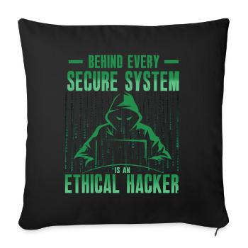 Ethische Hacker-Cybersicherheitsexpertise - Sofakissenbezug 45 x 45 cm - Schwarz - Vorne