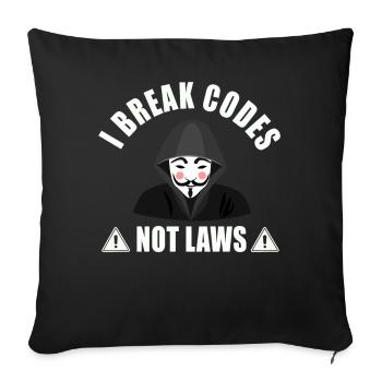 Expertise en cybersécurité des hackers éthiques - Housse de coussin décorative 45 x 45 cm - noir - Devant