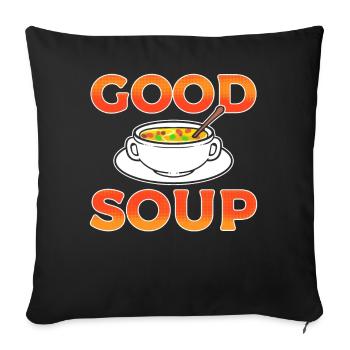 Good Soup Koch - Sofakissenbezug 45 x 45 cm - Schwarz - Vorne