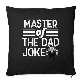 Papa Joke Master Drôle Papa Design Parfait - Housse de coussin décorative 45 x 45 cm - noir - Devant