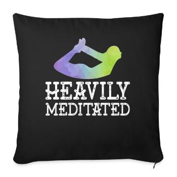Heavily Meditated - Sofa pillowcase 17,3'' x 17,3'' (45 x 45 cm) - black - Front