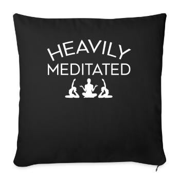 Heavily Meditated - Sofa pillowcase 17,3'' x 17,3'' (45 x 45 cm) - black - Front