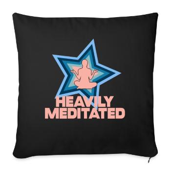 Heavily Meditated - Sofa pillowcase 17,3'' x 17,3'' (45 x 45 cm) - black - Front