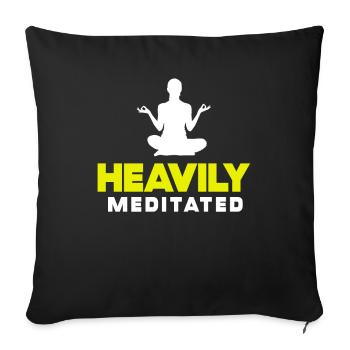 Heavily Meditated - Sofa pillowcase 17,3'' x 17,3'' (45 x 45 cm) - black - Front