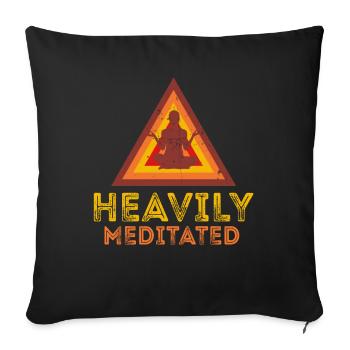 Heavily Meditated - Sofa pillowcase 17,3'' x 17,3'' (45 x 45 cm) - black - Front
