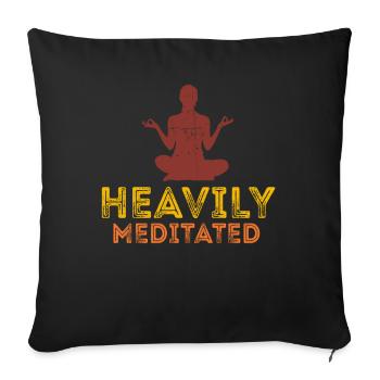 Heavily Meditated - Sofa pillowcase 17,3'' x 17,3'' (45 x 45 cm) - black - Front