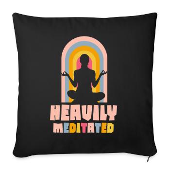 Heavily Meditated - Sofa pillowcase 17,3'' x 17,3'' (45 x 45 cm) - black - Front