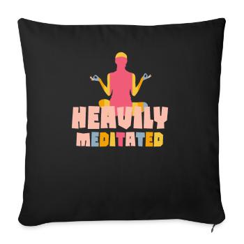 Heavily Meditated - Sofa pillowcase 17,3'' x 17,3'' (45 x 45 cm) - black - Front