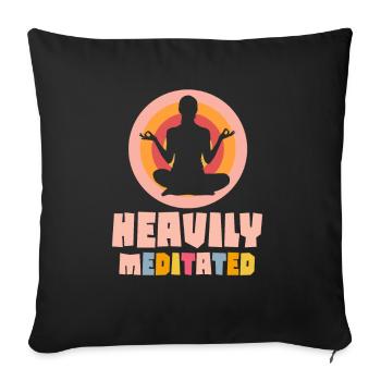 Heavily Meditated - Sofa pillowcase 17,3'' x 17,3'' (45 x 45 cm) - black - Front