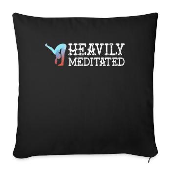 Heavily Meditated - Sofa pillowcase 17,3'' x 17,3'' (45 x 45 cm) - black - Front