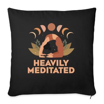 Heavily Meditated - Sofa pillowcase 17,3'' x 17,3'' (45 x 45 cm) - black - Front