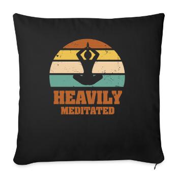 Heavily Meditated - Sofa pillowcase 17,3'' x 17,3'' (45 x 45 cm) - black - Front