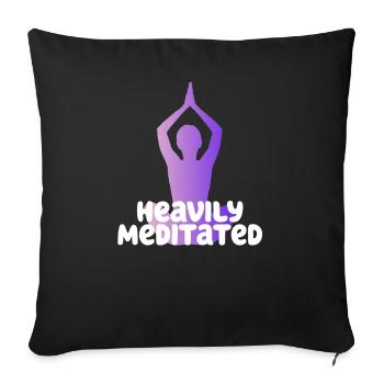 Heavily Meditated - Sofa pillowcase 17,3'' x 17,3'' (45 x 45 cm) - black - Front