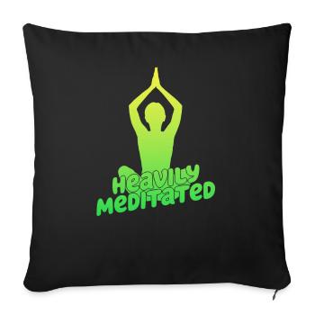 Heavily Meditated - Sofa pillowcase 17,3'' x 17,3'' (45 x 45 cm) - black - Front