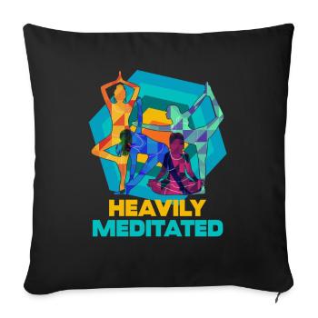 Heavily Meditated - Sofa pillowcase 17,3'' x 17,3'' (45 x 45 cm) - black - Front
