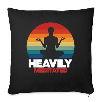 Heavily Meditated - Sofa pillowcase 17,3'' x 17,3'' (45 x 45 cm) - black - Front