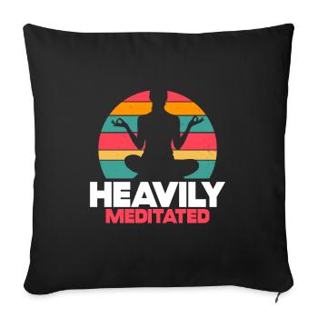 Heavily Meditated - Sofa pillowcase 17,3'' x 17,3'' (45 x 45 cm) - black - Front