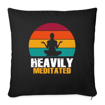 Heavily Meditated - Sofa pillowcase 17,3'' x 17,3'' (45 x 45 cm) - black - Front