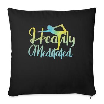 Heavily Meditated - Sofa pillowcase 17,3'' x 17,3'' (45 x 45 cm) - black - Front