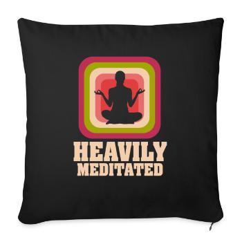 Heavily Meditated - Sofa pillowcase 17,3'' x 17,3'' (45 x 45 cm) - black - Front