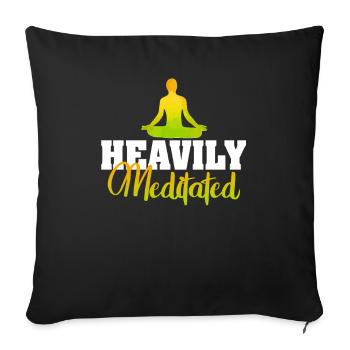 Heavily Meditated - Sofa pillowcase 17,3'' x 17,3'' (45 x 45 cm) - black - Front