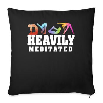 Heavily Meditated - Sofa pillowcase 17,3'' x 17,3'' (45 x 45 cm) - black - Front