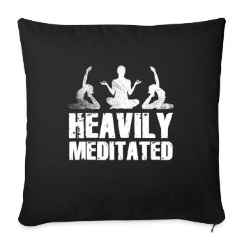 Heavily Meditated - Sofa pillowcase 17,3'' x 17,3'' (45 x 45 cm) - black - Front