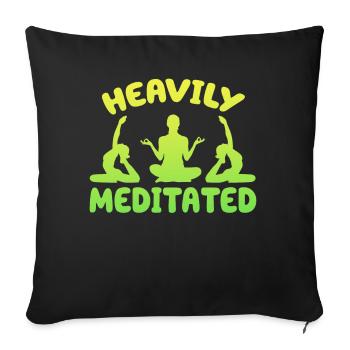 Heavily Meditated - Sofa pillowcase 17,3'' x 17,3'' (45 x 45 cm) - black - Front