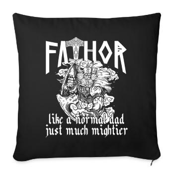 Viking Papa Vathor Cool Saying Design - Housse de coussin décorative 45 x 45 cm - noir - Devant