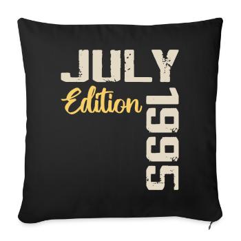 Juillet 1995 Chemise D’anniversaire Juillet 1995 - Housse de coussin décorative 45 x 45 cm - noir - Devant