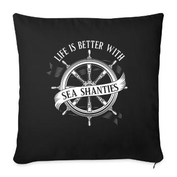 Sailor Meme Pirate Ship Ocean Sailing - Sofa pillowcase 17,3'' x 17,3'' (45 x 45 cm) - black - Front