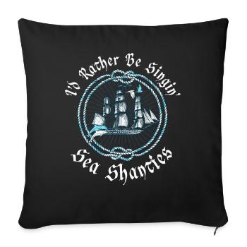 Seemann Meme Piratenschiff Ozean Segeln - Sofakissenbezug 45 x 45 cm - Schwarz - Vorne