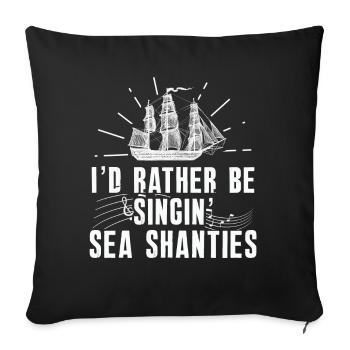 Sailor Meme Pirate Ship Ocean Sailing - Sofa pillowcase 17,3'' x 17,3'' (45 x 45 cm) - black - Front