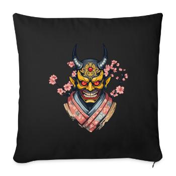 Oni Demons Mask Japanese Demon Culture Yokai - Sofa pillowcase 17,3'' x 17,3'' (45 x 45 cm) - black - Front
