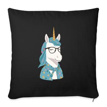 Unicorn Mom Funny Unicorns Loving Mom - Sofa pillowcase 17,3'' x 17,3'' (45 x 45 cm) - black - Front