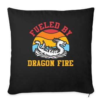 Alimenté par Dragon Fire Dragon Boat - Housse de coussin décorative 45 x 45 cm - noir - Devant