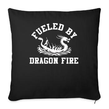 Alimenté par Dragon Fire Dragon Boat - Housse de coussin décorative 45 x 45 cm - noir - Devant